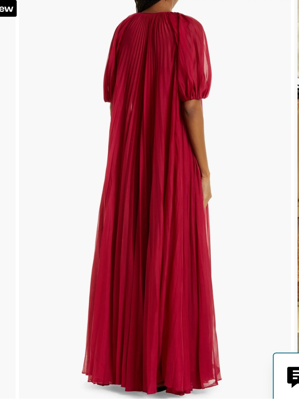 Sunburst Pleat Elbow Sleeve Maxi Dress - Picture 3 of 7